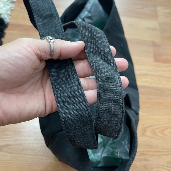 Brand New Size Medium Canvas Tote Bag With Cartoon Character Print In Charcoal - Picture 8 of 11